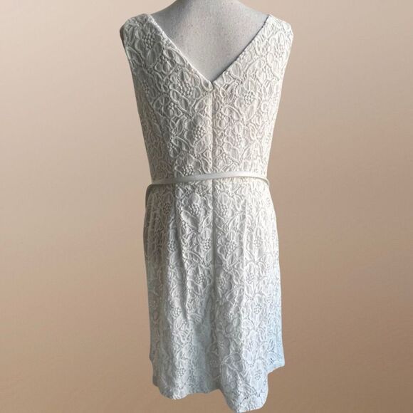 JONES OF NEW YORK white, knee length, lace dress - Picture 6 of 10